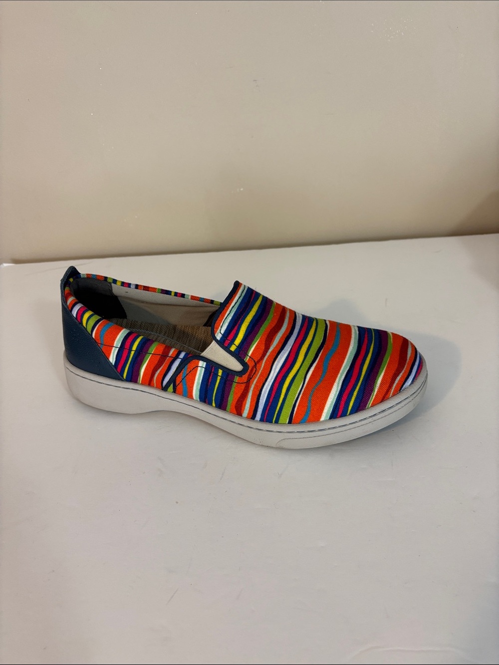 Dansko Belle Colorful Striped Canvas Slip on Sneaker Shoes Size 41 - Picture 14 of 14
